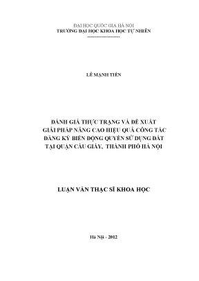 Đánh Giá và Giải Pháp Nâng Cao Hiệu Quả Đăng Ký Biến