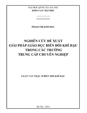 Giải pháp giáo dục biến đổi khí hậu cho trường trung cấp