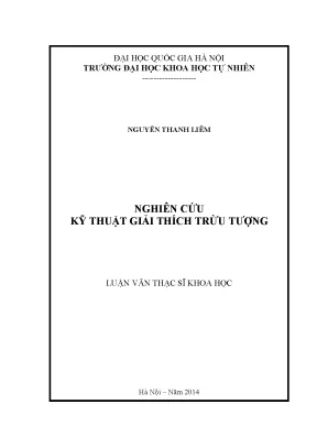 Nghiên Cứu Kỹ Thuật Giải Thích Trừu Tượng Trong Tin Học