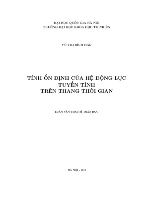 Tính ổn định của hệ động lực tuyến tính trên thang thời gian