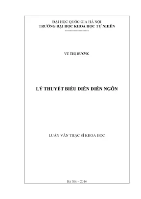 Lý Thuyết Biểu Diễn Diễn Ngôn Trong Luận Văn Thạc Sĩ