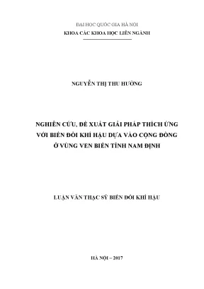 Giải pháp thích ứng với biến đổi khí hậu tại Nam Định