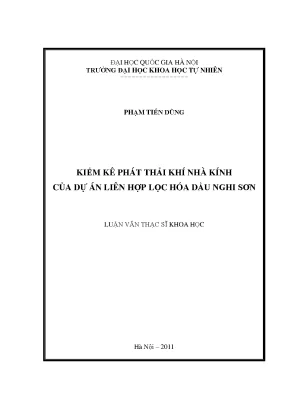Kiểm kê phát thải khí nhà kính dự án lọc hóa dầu Nghi Sơn