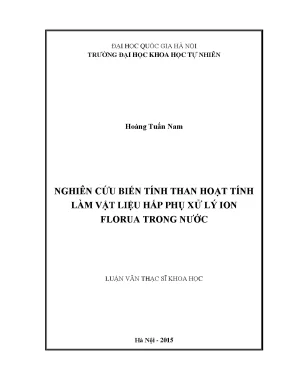Nghiên cứu biến tính than hoạt tính để xử lý ion florua
