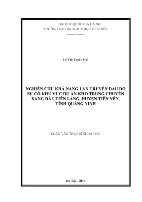 Nghiên cứu khả năng lan truyền dầu trong sự cố tại kho