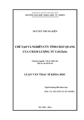 Nghiên cứu tính chất quang của chấm lượng tử CdS/ZnSe
