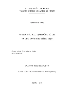 Nghiên cứu đồng sở chỉ trong tiếng Việt: Phương pháp và 