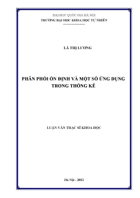 Phân phối ổn định và ứng dụng trong thống kê tài chính