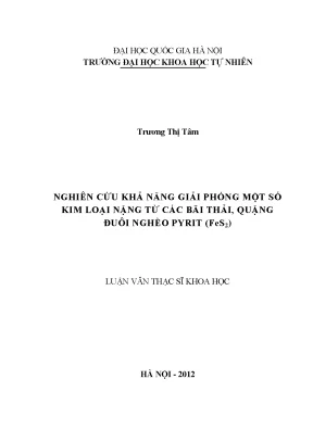 Nghiên cứu giải phóng kim loại nặng từ bãi thải quặng pyrit