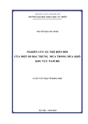 Nghiên cứu biến đổi đặc trưng mưa mùa khô tại Nam Bộ