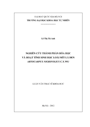 Nghiên cứu thành phần hóa học và hoạt tính sinh học của