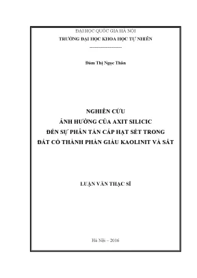 Nghiên cứu ảnh hưởng của axit silicic đến phân tán hạt