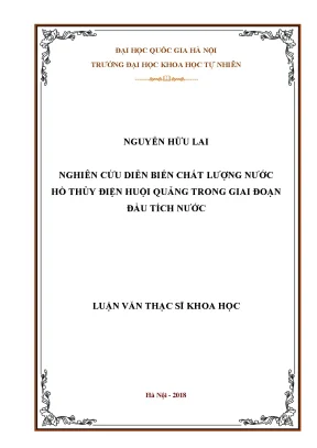 Nghiên cứu chất lượng nước hồ thủy điện Huội Quảng trong