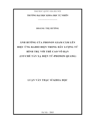 Luận văn: Hiệu ứng radio điện & phonon trong dây lượng tử