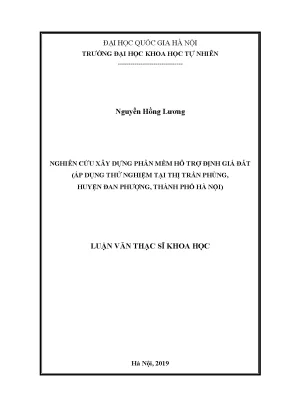 Phần mềm hỗ trợ định giá đất tại thị trấn Phùng, Đan