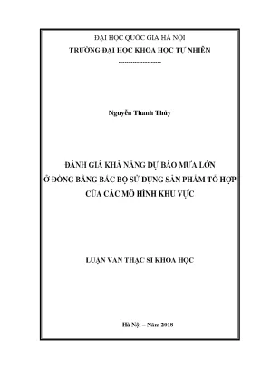 Đánh Giá Khả Năng Dự Báo Mưa Lớn Ở Đồng Bằng Bắc Bộ
