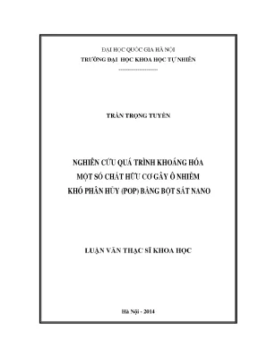 Nghiên cứu khoáng hóa chất hữu cơ ô nhiễm bằng bột sắt nano