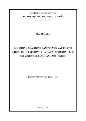Mô Phỏng Quá Trình Lan Truyền Ô Nhiễm Tại Vịnh Cam Ranh