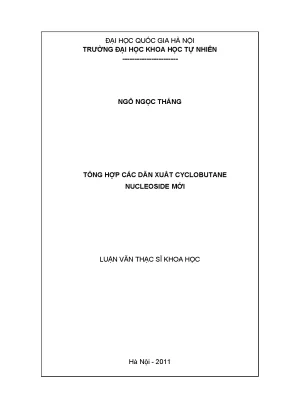 Luận văn: Tổng hợp dẫn xuất Cyclobutane Nucleoside mới