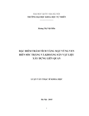 Đặc điểm trầm tích tầng mặt và khoáng sản xây dựng vùng 
