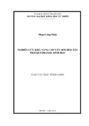 Nghiên cứu chuyển đổi bèo tây thành ethanol sinh học