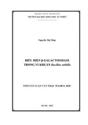 Biểu hiện enzyme β-galactosidase trong vi khuẩn Bacillus