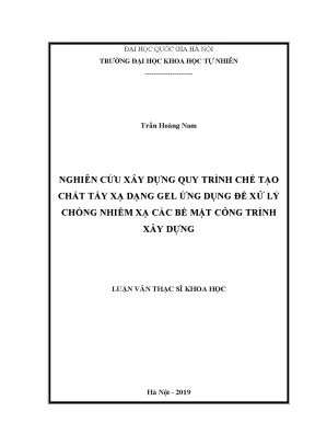 Nghiên cứu quy trình chế tạo gel tẩy xạ cho công trình