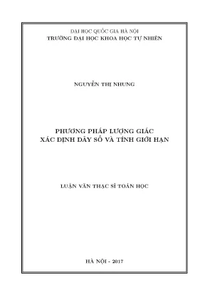 Phương Pháp Lượng Giác Trong Dãy Số Và Tính Giới Hạn