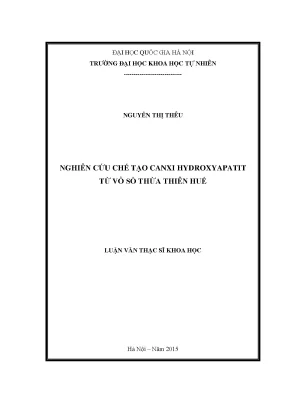 Nghiên cứu chế tạo canxi hydroxyapatit từ vỏ sò Thừa