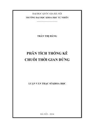 Luận văn thạc sĩ: Phân tích thống kê chuỗi thời gian dừng
