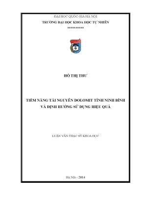 Tiềm Năng Tài Nguyên Dolomit Tỉnh Ninh Bình và Định 