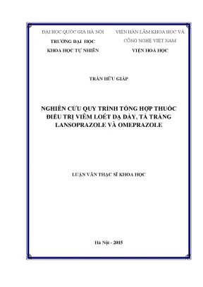Nghiên cứu tổng hợp thuốc điều trị viêm loét dạ dày tá