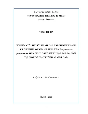 Nghiên cứu sự lưu hành của Streptococcus pneumoniae và