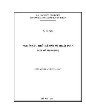 Nghiên cứu và thiết kế thuật toán mật mã hạng nhẹ
