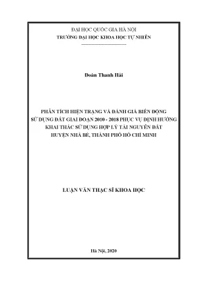Đánh Giá Biến Động Sử Dụng Đất Tại Huyện Nhà Bè (2010-2018)