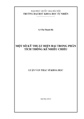 Kỹ Thuật Hiện Đại Trong Phân Tích Thống Kê Nhiều Chiều