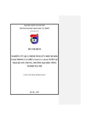 Nghiên cứu tích lũy kim loại trong cá chép tại Trại