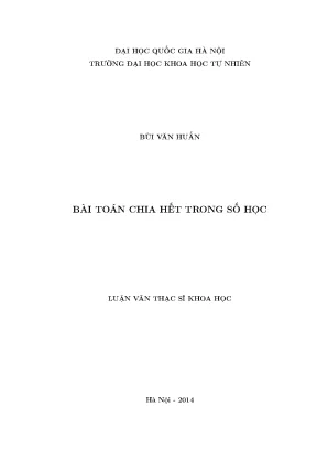 Bài Toán Chia Hết Trong Số Học: Nghiên Cứu và Phương