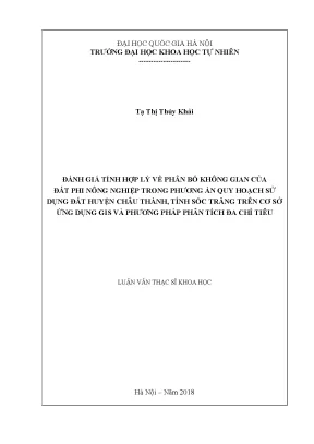Đánh Giá Phân Bố Đất Phi Nông Nghiệp Trong Quy Hoạch