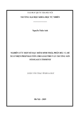 Nghiên cứu và bảo tồn loài thỏ vằn Trường Sơn (Nesolagus