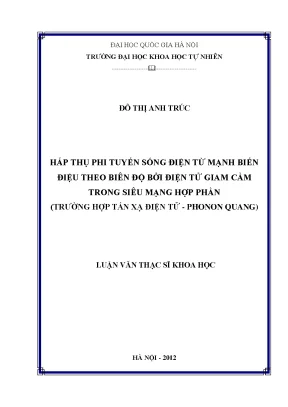 Nghiên cứu hấp thụ sóng điện từ phi tuyến trong siêu 