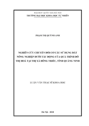 Nghiên cứu chuyển đổi cơ cấu sử dụng đất nông nghiệp tại