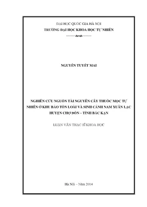 Nghiên cứu nguồn tài nguyên cây thuốc tự nhiên tại khu