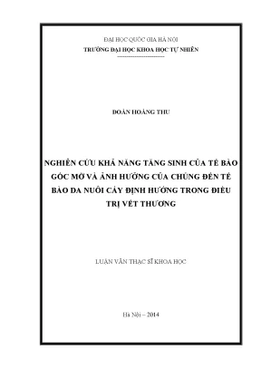 Nghiên cứu tế bào gốc mỡ và tác động đến tế bào da trong