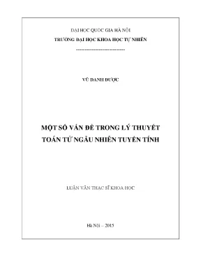 Nghiên cứu lý thuyết toán tử ngẫu nhiên tuyến tính