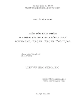 Biến Đổi Tích Phân Fourier Trong Không Gian Schwartz và