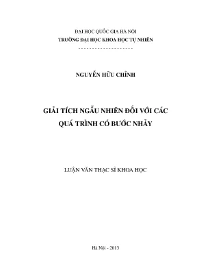 Giải tích ngẫu nhiên cho quá trình có bước nhảy