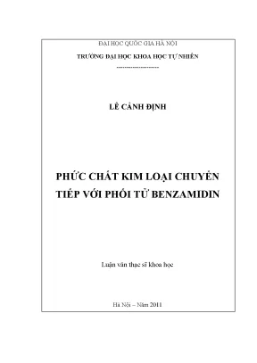 Nghiên cứu phức chất kim loại chuyển tiếp với phối tử