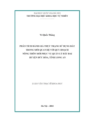 Phân Tích Sử Dụng Đất và Quy Hoạch Nông Thôn Mới Tại