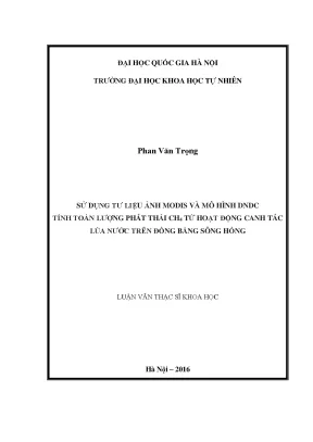 Tính Toán Phát Thải CH4 Từ Canh Tác Lúa Nước Bằng Dữ